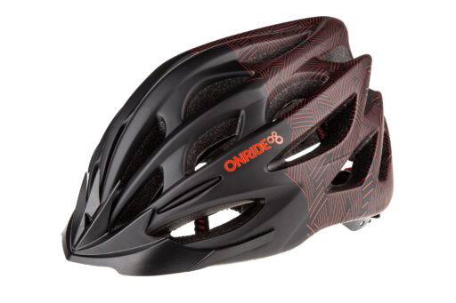 Шолом ONRIDE Mount чорний/червоний M (55-58 см)